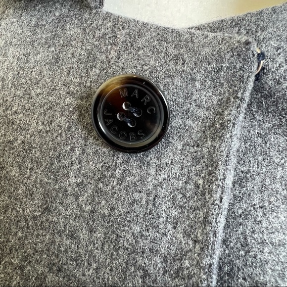 Marc Jacobs NWT Gray Wool Snap Button Jacket Women’s Size 4 - Picture 4 of 5